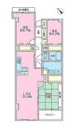 小滝台マンション西棟 3LDKの間取図画像