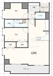 ナイスアーバン池袋山手通り 2LDKの間取図画像