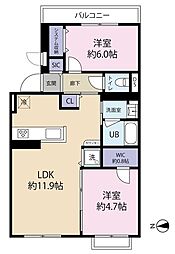 間取図画像 2LDK