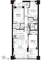 間取図画像 2SLDK