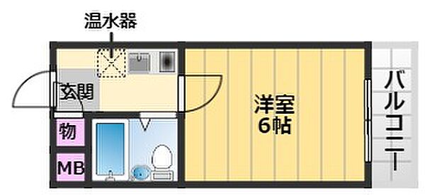 プロキシーヨーク 302｜大阪府堺市西区鳳南町5丁(賃貸マンション1K・3階・18.00㎡)の写真 その2