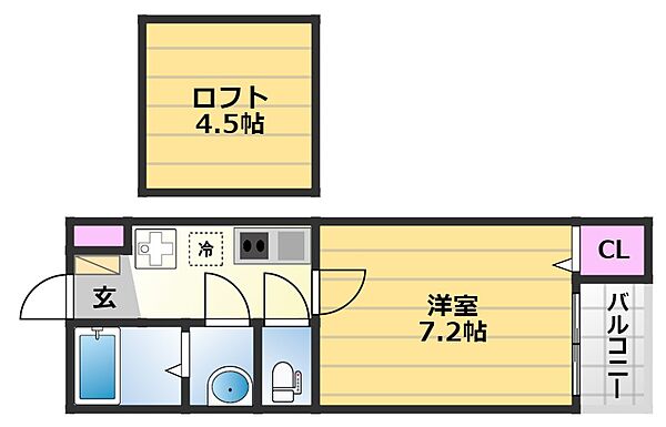 フラッツ堺東 202｜大阪府堺市堺区中安井町1丁(賃貸アパート1K・2階・23.50㎡)の写真 その2