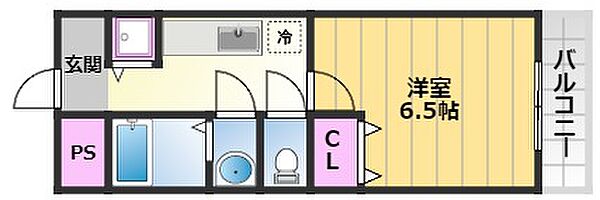 ラポール 201｜大阪府堺市北区百舌鳥梅町3丁(賃貸マンション1K・2階・24.00㎡)の写真 その2