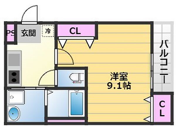 フジパレス鳳北町 302｜大阪府堺市西区鳳北町3丁(賃貸アパート1K・3階・30.00㎡)の写真 その2