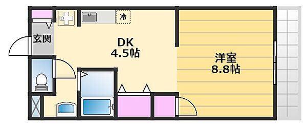 グランフルーリ 306｜大阪府堺市中区東八田(賃貸アパート1DK・3階・30.00㎡)の写真 その2