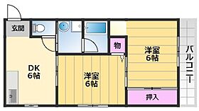 ラフィーネ三国 302 ｜ 大阪府堺市堺区榎元町3丁2-17（賃貸マンション2DK・3階・42.00㎡） その2