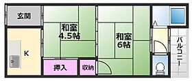 富士ハイツ 203 ｜ 大阪府堺市堺区百舌鳥夕雲町1丁48（賃貸アパート2K・2階・30.05㎡） その2