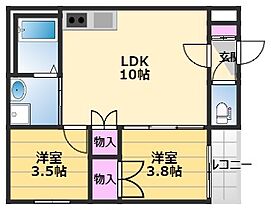 I maison Rhodon（アイ メゾン ロドン） 204 ｜ 大阪府堺市堺区錦綾町2丁2-13（賃貸アパート2LDK・2階・38.61㎡） その2