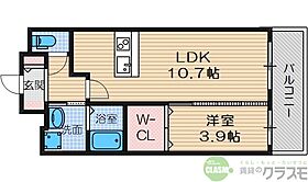 大阪府茨木市若園町（賃貸マンション1LDK・2階・38.70㎡） その2