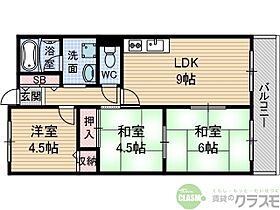 大阪府茨木市寺田町（賃貸マンション3LDK・2階・54.00㎡） その2