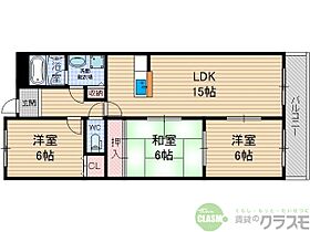 大阪府茨木市若園町（賃貸マンション3LDK・3階・73.12㎡） その2