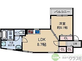 大阪府茨木市中総持寺町（賃貸アパート1LDK・3階・35.35㎡） その2