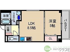 大阪府茨木市末広町（賃貸マンション1LDK・3階・33.42㎡） その2