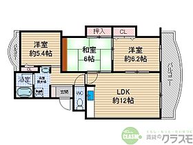 大阪府茨木市真砂1丁目（賃貸マンション3LDK・4階・67.35㎡） その2