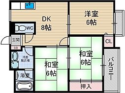 間取図画像 3DK