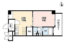 石塚ハイム 1LDKの間取図画像