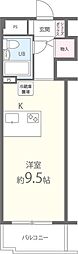 ホワイトプラザ ワンルームの間取図画像