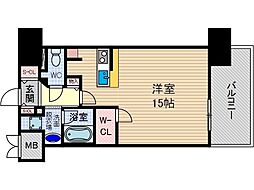 グラン長久茨木 ワンルームの間取図画像