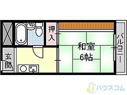 ハイツカメリア 1Kの間取図画像