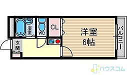 サンピア南茨木 1Kの間取図画像