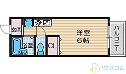 ハイツオリオン 1Kの間取図画像