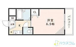 レガーロハイム伍番館 1Kの間取図画像