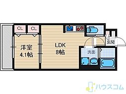 オルタンシアキューブ 1LDKの間取図画像