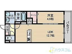 メゾンCoCo 1LDKの間取図画像