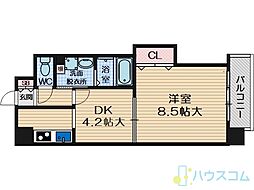 サウスアルカディア 1DKの間取図画像