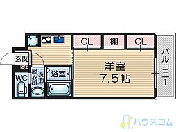 リブリ・昭和園 1Kの間取図画像