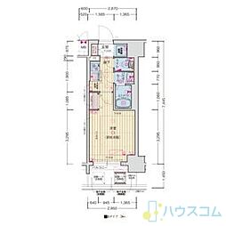 ソルテラスOASAKA千里丘駅前 1Kの間取図画像