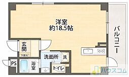 フレア・コート ワンルームの間取図画像