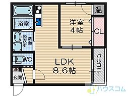 パークヒルズ上穂積 1LDKの間取図画像