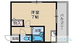 アーバンコート東奈良 ワンルームの間取図画像