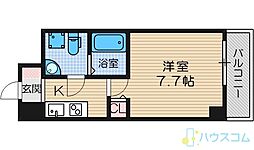 SERENiTE千里丘 1Kの間取図画像