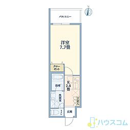 茨木市駅前2丁目マンション 1Kの間取図画像