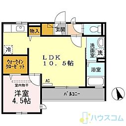 Primaclasse 1LDKの間取図画像