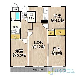 マンション・フオルツーナ 3LDKの間取図画像