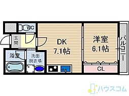 カサ・デ・ビオラ 1DKの間取図画像