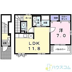 ルピナス 1LDKの間取図画像