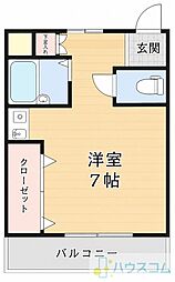 アンフィニィ・橋の内2 ワンルームの間取図画像