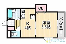 マ・メゾン 1Kの間取図画像
