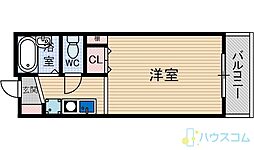 アビタシオン・F ワンルームの間取図画像