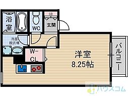 ウィルモア春日 1Kの間取図画像