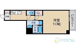 フジロイヤルローズコート 1Kの間取図画像