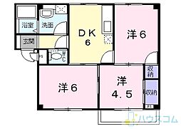 エスポアールコート 3DKの間取図画像