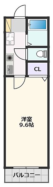 ベルアージュ末広 205｜大阪府吹田市末広町(賃貸マンション1K・2階・29.00㎡)の写真 その2