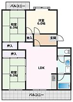 ハイツ五月丘千里  ｜ 大阪府吹田市五月が丘北18-38（賃貸マンション3LDK・2階・64.00㎡） その2