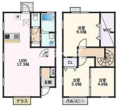 リーベンドルフ 102B ｜ 大阪府吹田市山田東3丁目7-15（賃貸タウンハウス3LDK・1階・81.88㎡） その2