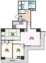 メロード吹田一番館  ｜ 大阪府吹田市片山町1丁目1-1（賃貸マンション3LDK・13階・83.20㎡） その2